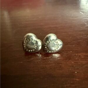 Marc Jacobs Silver Heart Stud Earrings